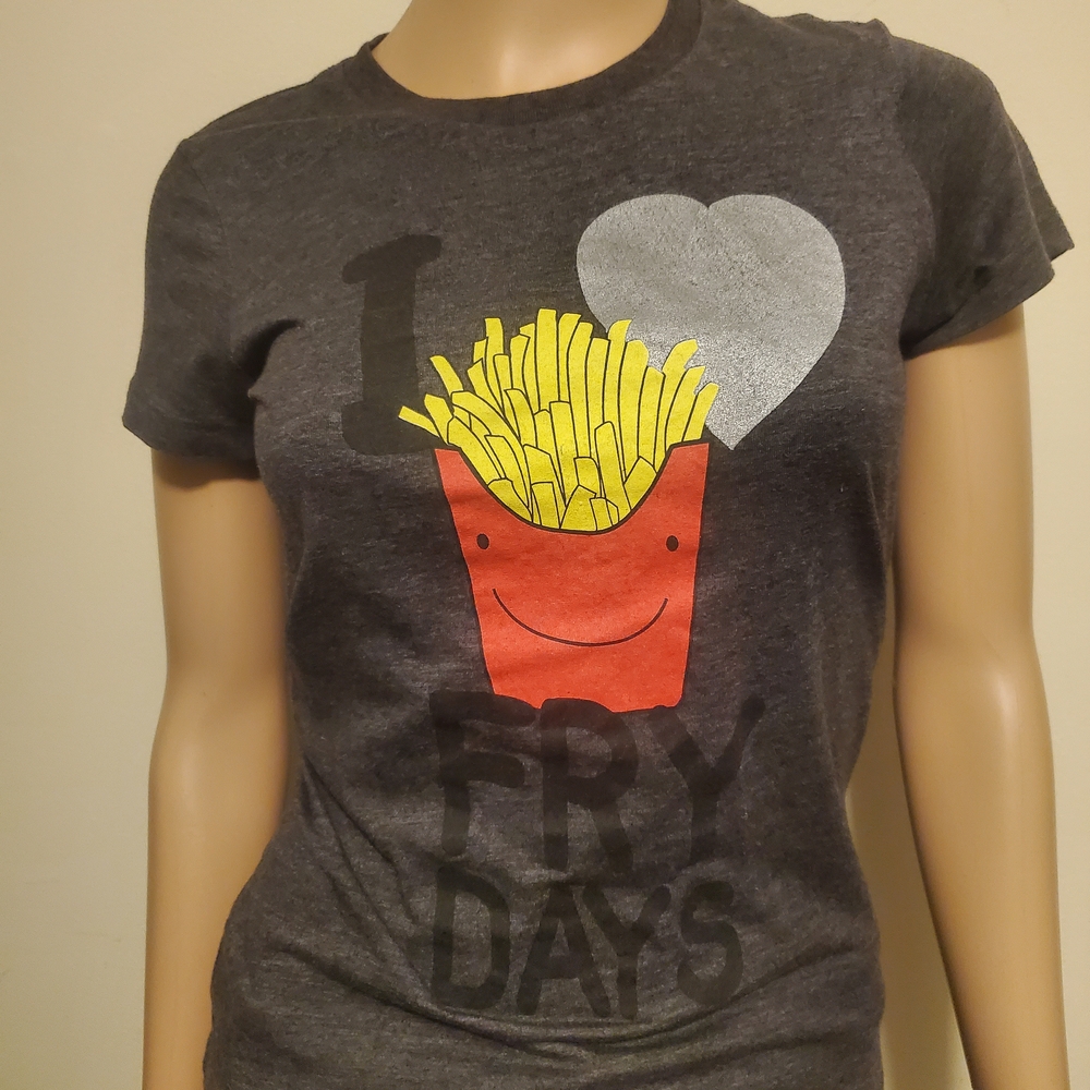I Love Fry Days T-Shirt with Fries Graphic (Friday)